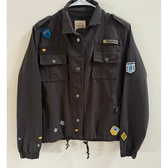 RARE Chaser x Peloton Patchwork Utility Military Jacket Brown Canvas Women’s Med - Picture 2 of 15